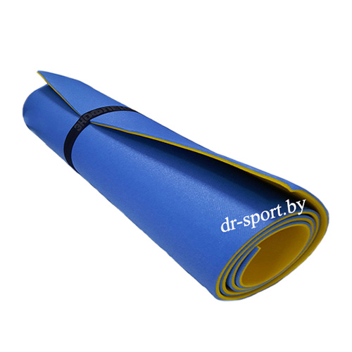 Коврик (пенка) гимнастический/туристический 12*0,6L1.8 голубой/желтый